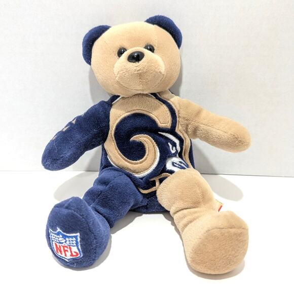 Vtg NFL St. Louis Rams Plush Teddy Bear Plush Team Bears Authentic 8.5" - Picture 1 of 13